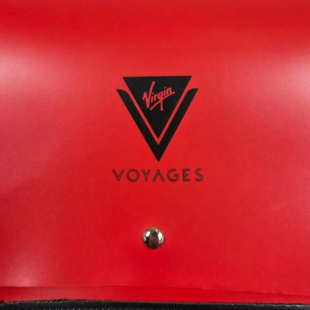 Virgin Voyages Vegan Leather Red & Black Travel Backpack
